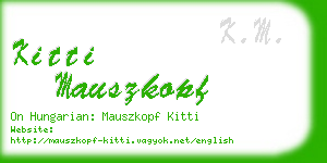 kitti mauszkopf business card